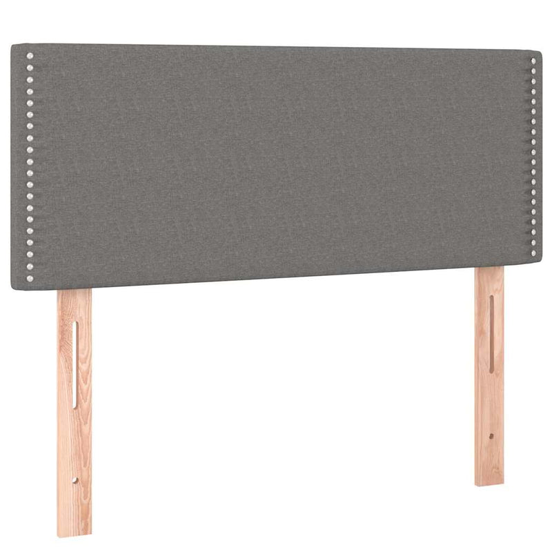 Pat box spring cu saltea, gri închis, 80x200 cm, textil