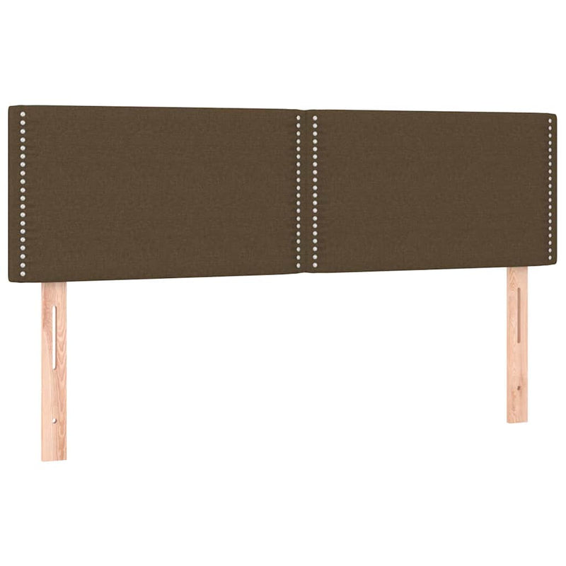 Pat box spring cu saltea, maro închis, 140x200 cm, textil