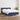 Pat continental cu saltea, albastru, 140x200cm, material textil