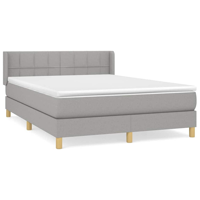 Pat continental, gri deschis, 140x200 cm, material textil