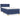 Pat box spring cu saltea, albastru, 80x200 cm, textil