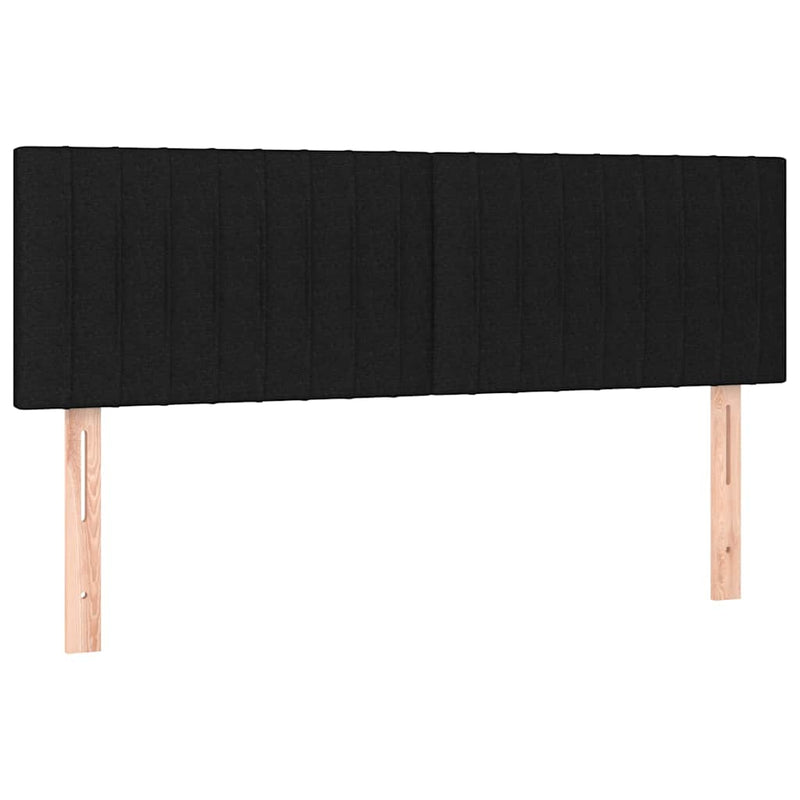 Pat box spring cu saltea, negru, 140x190 cm, textil