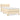 Pat box spring cu saltea, crem, 80x200 cm, textil