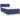 Pat box spring cu saltea, albastru, 90x190 cm, textil
