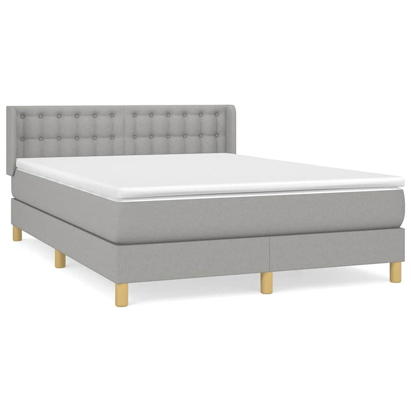 Pat continental, gri deschis, 140x200 cm, material textil