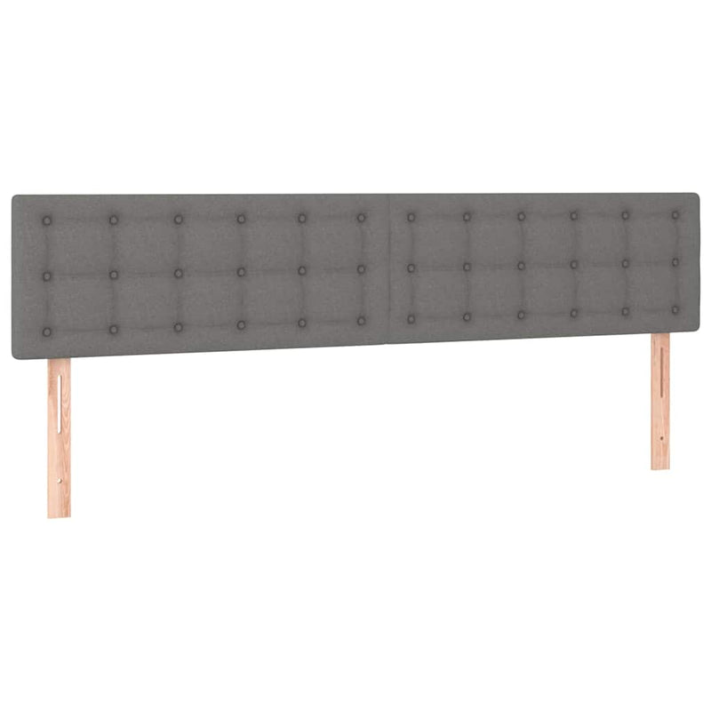 Pat box spring cu saltea, gri închis, 180x200 cm, textil