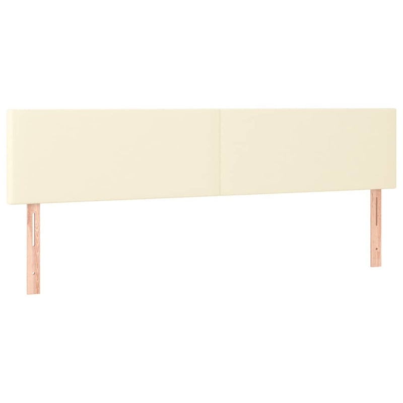 Pat box spring cu saltea, crem, 180x200 cm, piele ecologică
