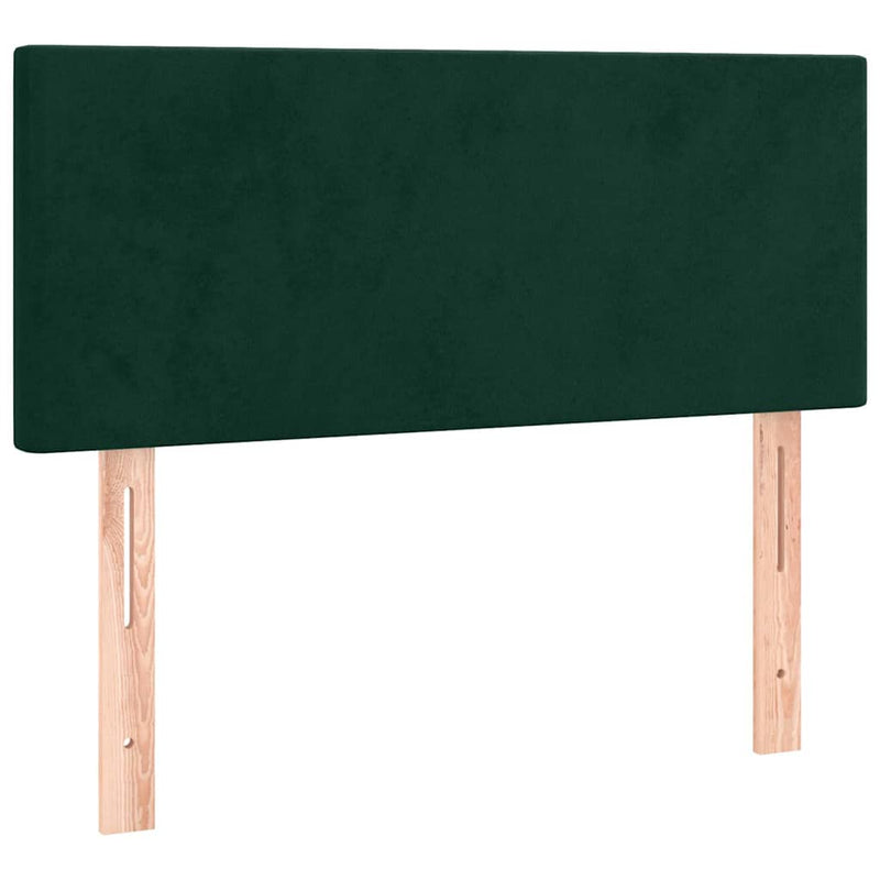 Pat box spring cu saltea, verde închis, 80x200 cm, catifea