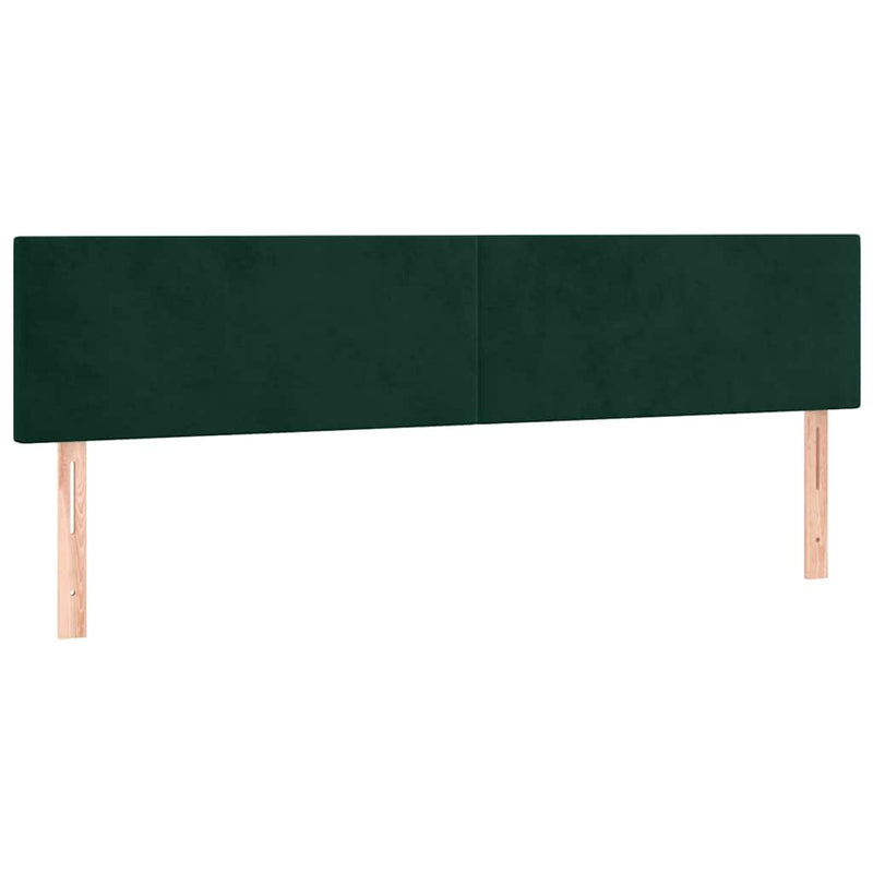 Pat box spring cu saltea, verde închis, 160x200 cm, catifea