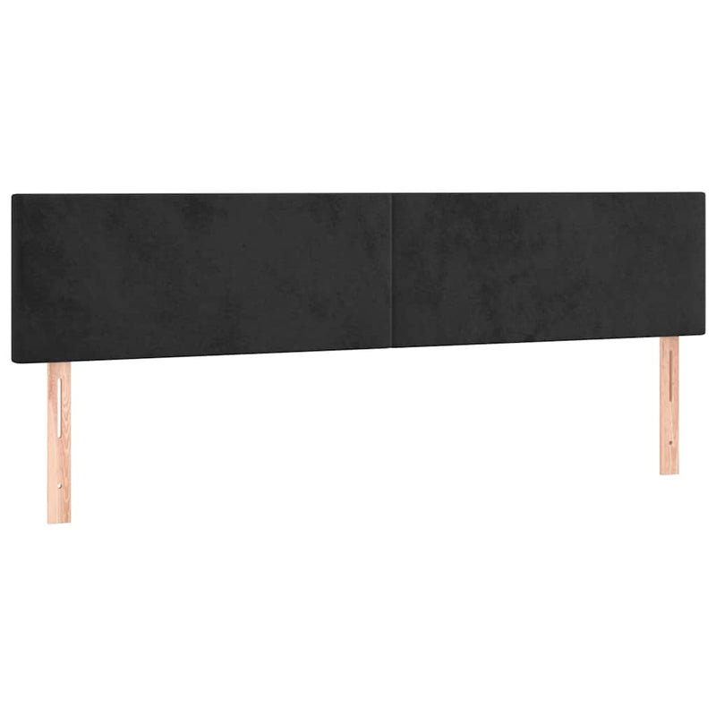 Pat box spring cu saltea, negru, 180x200 cm, catifea
