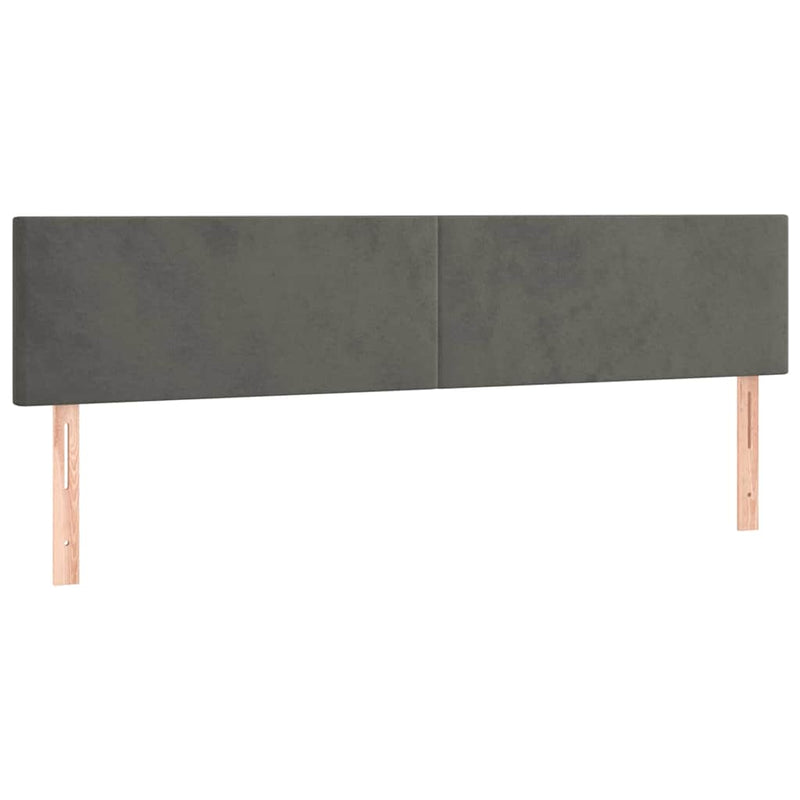 Pat box spring cu saltea, gri închis, 200x200 cm, catifea