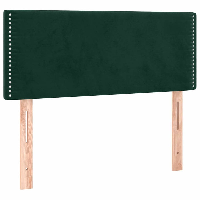 Pat box spring cu saltea, verde închis, 100x200 cm, catifea
