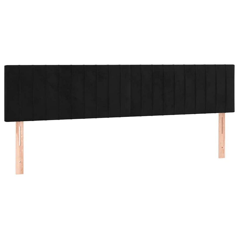 Pat box spring cu saltea, negru, 180x200 cm, catifea