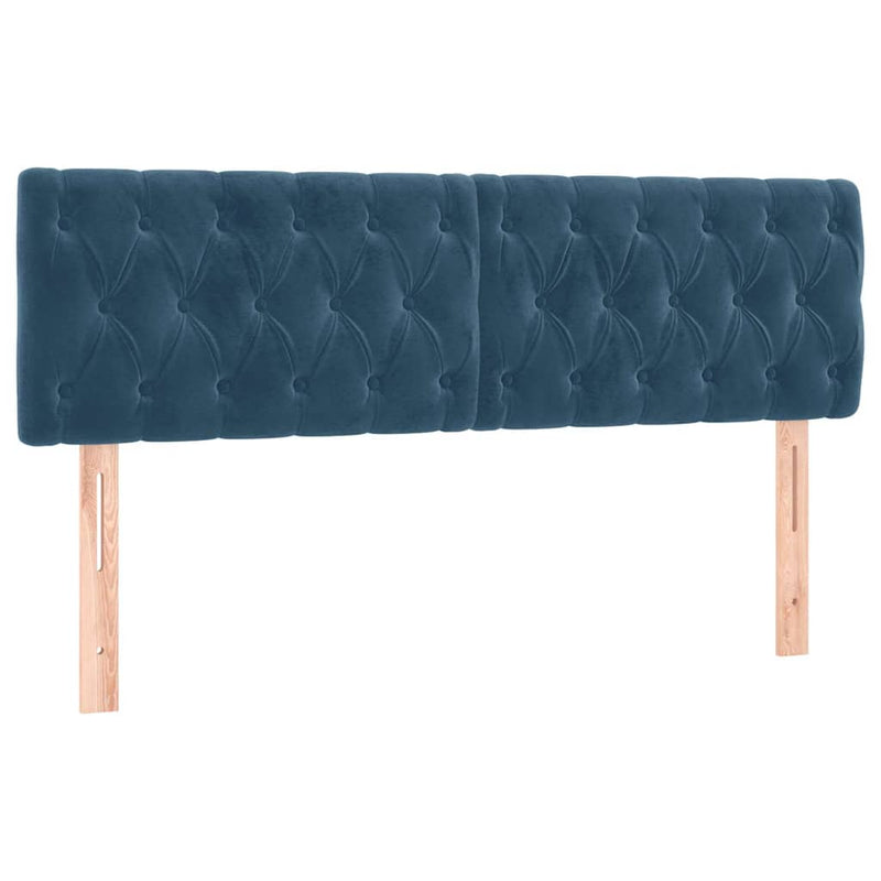 Pat box spring cu saltea, albastru închis, 160x200 cm, catifea