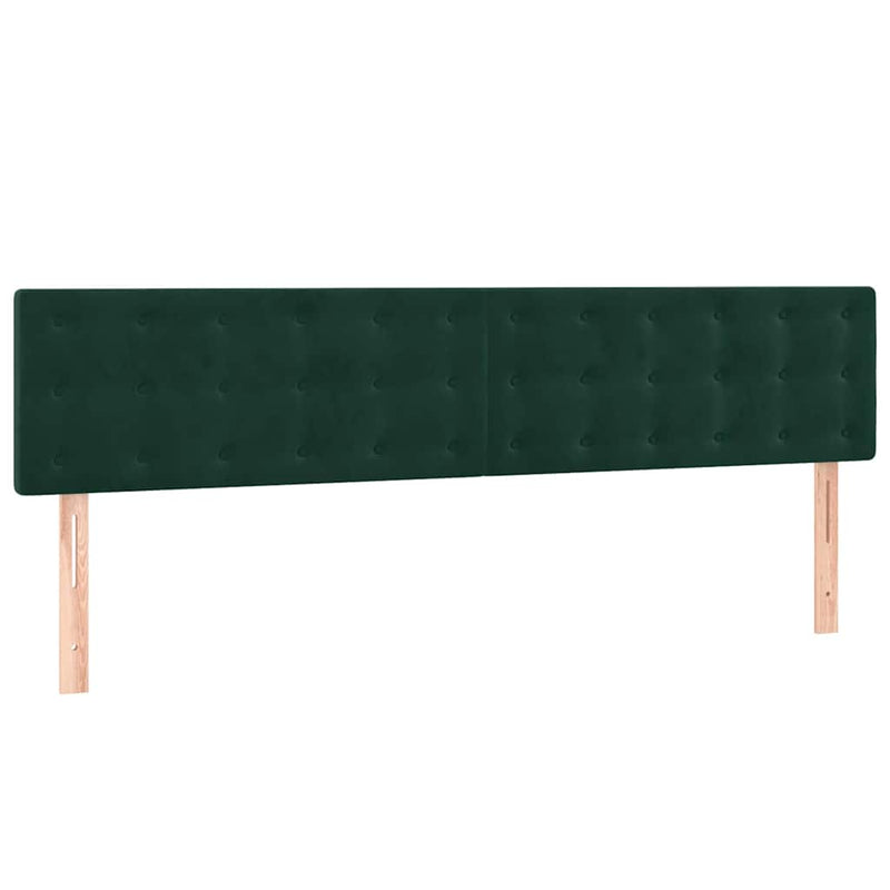 Pat box spring cu saltea, verde închis, 200x200 cm, catifea