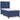 Pat box spring cu saltea, albastru, 90x190 cm, textil