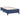 Pat box spring cu saltea, albastru, 90x200 cm, textil