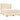Pat box spring cu saltea, crem, 140x200 cm, textil