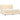 Pat box spring cu saltea, crem, 200x200 cm, textil