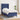 Pat box spring cu saltea, albastru, 90x200 cm, textil