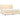 Pat box spring cu saltea, crem, 200x200 cm, textil