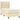 Pat box spring cu saltea, crem, 80x200 cm, textil