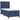 Pat box spring cu saltea, albastru, 80x200 cm, textil