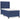 Pat box spring cu saltea, albastru, 90x200 cm, textil