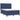 Pat box spring cu saltea, albastru, 140x200 cm, textil