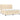 Pat box spring cu saltea, crem, 160x200 cm, material textil