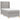 Pat box spring cu saltea, gri deschis, 90x190 cm, textil