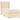 Pat box spring cu saltea, crem, 90x190 cm, textil