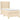 Pat box spring cu saltea, crem, 90x190 cm, textil