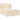 Pat box spring cu saltea, crem, 140x200 cm, textil