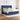 Pat box spring cu saltea, albastru, 180x200 cm, material textil