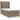 Pat box spring cu saltea, gri taupe, 90x190 cm, textil
