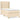 Pat box spring cu saltea, crem, 90x190 cm, textil
