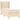 Pat box spring cu saltea, crem, 90x190 cm, textil