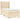 Pat box spring cu saltea, crem, 90x200 cm, textil