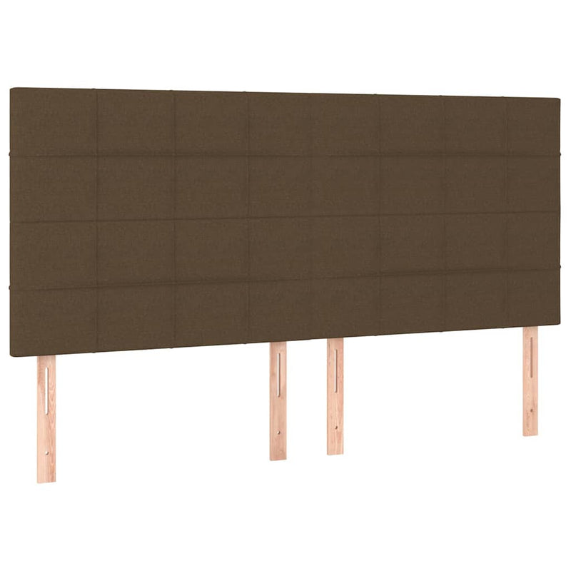 Pat box spring cu saltea, maro închis, 160x200 cm, textil