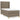 Pat box spring cu saltea, gri taupe, 90x190 cm, textil