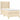 Pat box spring cu saltea, crem, 90x190 cm, textil