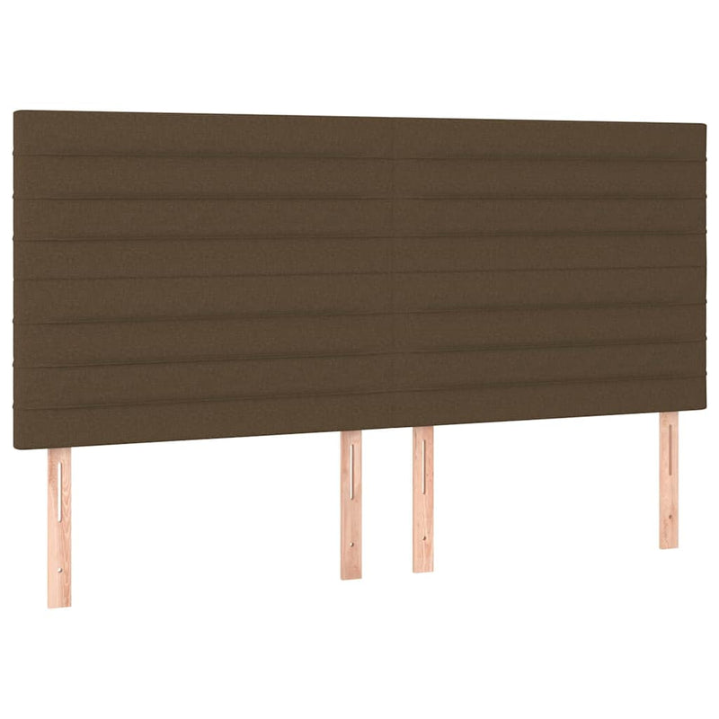 Pat box spring cu saltea, maro închis, 160x200 cm, textil