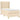 Pat box spring cu saltea, crem, 90x190 cm, textil