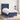 Pat box spring cu saltea, albastru, 100x200 cm, textil