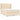 Pat box spring cu saltea, crem, 140x200 cm, textil