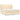 Pat box spring cu saltea, crem, 160x200 cm, material textil