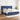 Pat box spring cu saltea, albastru, 200x200 cm, textil