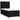 Pat box spring cu saltea, negru, 80x200 cm, textil