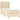 Pat box spring cu saltea, crem, 90x190 cm, textil